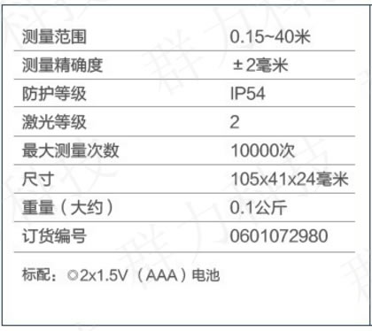 博世激光测距仪GLM 40 Professional技术参数.jpg